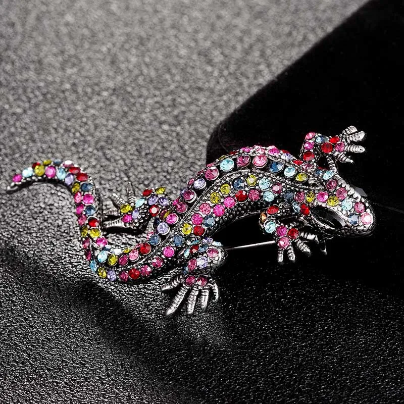 Donia jewelry mix color lizard Brooch Bright rhinestone patina Animal Costume Accessories men lady Brooch turban Pin Gift
Donia jewelry mix color lizard Brooch Bright rhinestone patina Animal Costume Accessories men lady Brooch turban Pin Gift