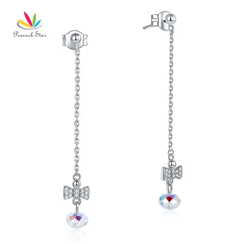 Peacock Star Solid 925 Sterling Silver Drop Dangle Ribbon AB Crystal Earrings Jewelry CFE8143
Peacock Star Solid 925 Sterling Silver Drop Dangle Ribbon AB Crystal Earrings Jewelry CFE8143