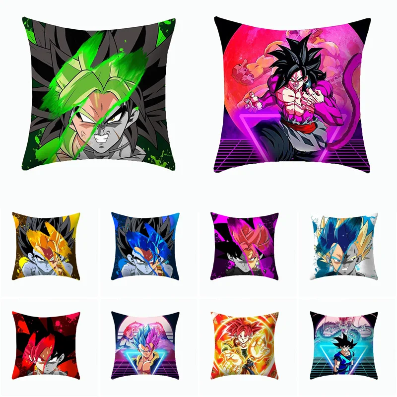 18x18 дюймов DBZ печать полиэфирная наволочка для подушки домашние декоративные
