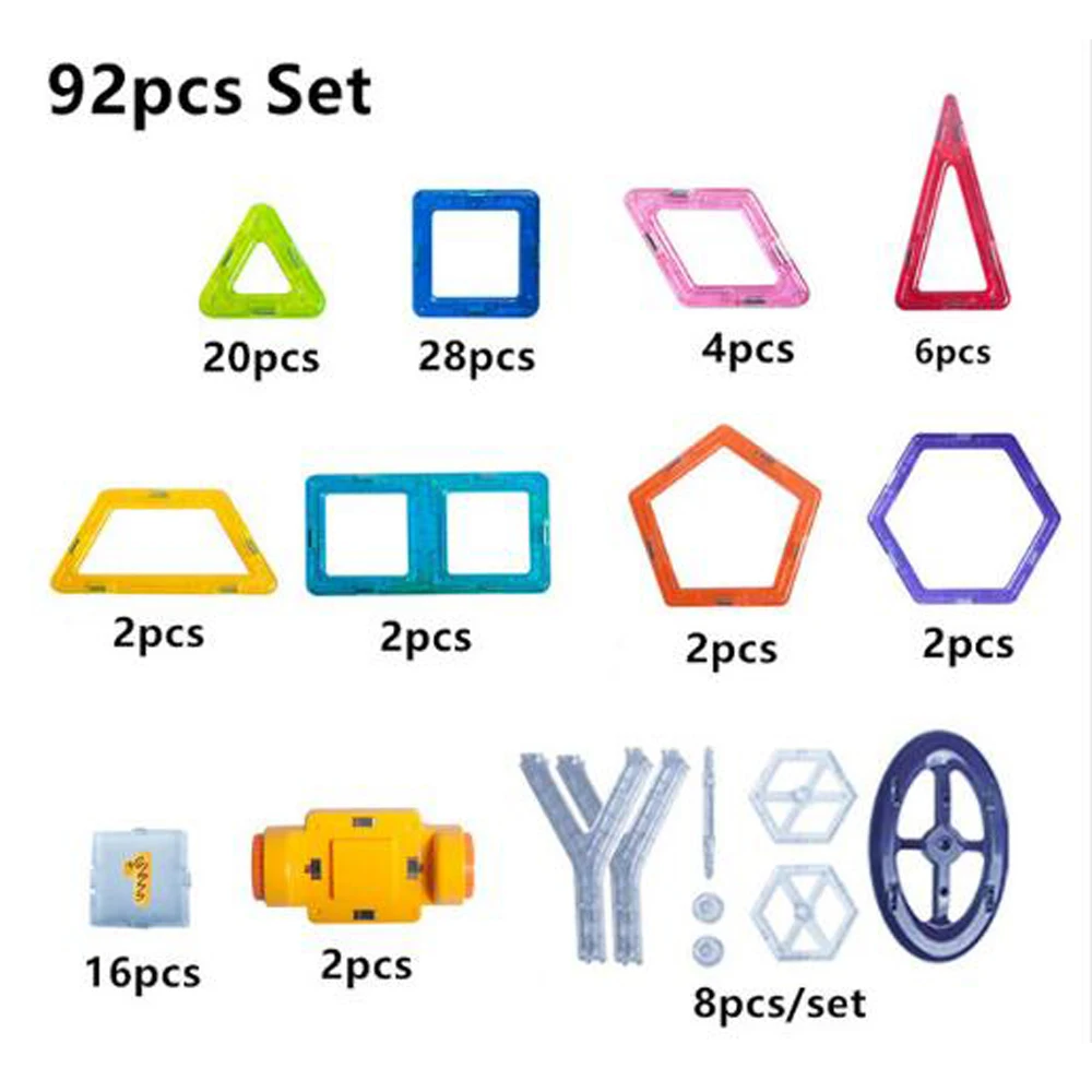 92pcs Set Mini Size 3D Magnetic Blocks Construction Set Magnet Building Blocks DIY Educational Children Toys for Gifts
92pcs Set Mini Size 3D Magnetic Blocks Construction Set Magnet Building Blocks DIY Educational Children Toys for Gifts