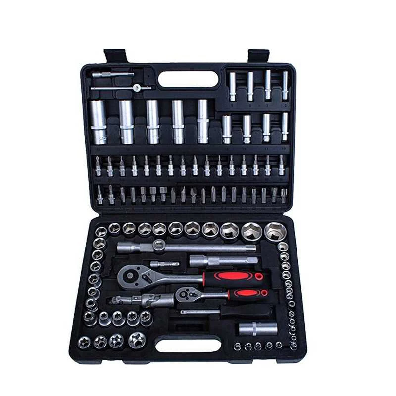 108pcs Tool Set Box Kit Mechanics Automotive Hand Tool Set Ratchet Wrench Spanner Set Hand Tools Combination Tool Kits
108pcs Tool Set Box Kit Mechanics Automotive Hand Tool Set Ratchet Wrench Spanner Set Hand Tools Combination Tool Kits