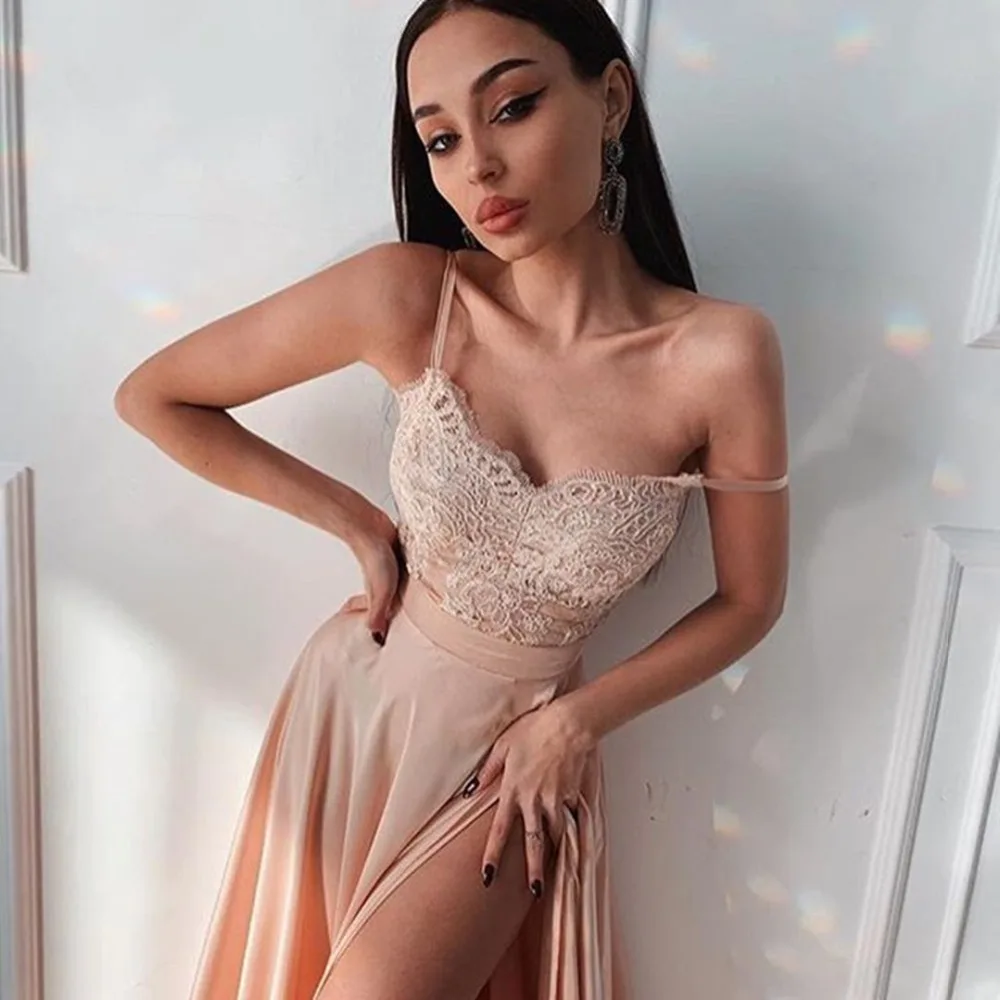 HONGFUYU Evening Dresses Long 2021 Formal Dress Elegant Abiye Gece Elbisesi Lace Robe De Soiree Spaghetti Straps Prom Gowns Slit
HONGFUYU Evening Dresses Long 2021 Formal Dress Elegant Abiye Gece Elbisesi Lace Robe De Soiree Spaghetti Straps Prom Gowns Slit
