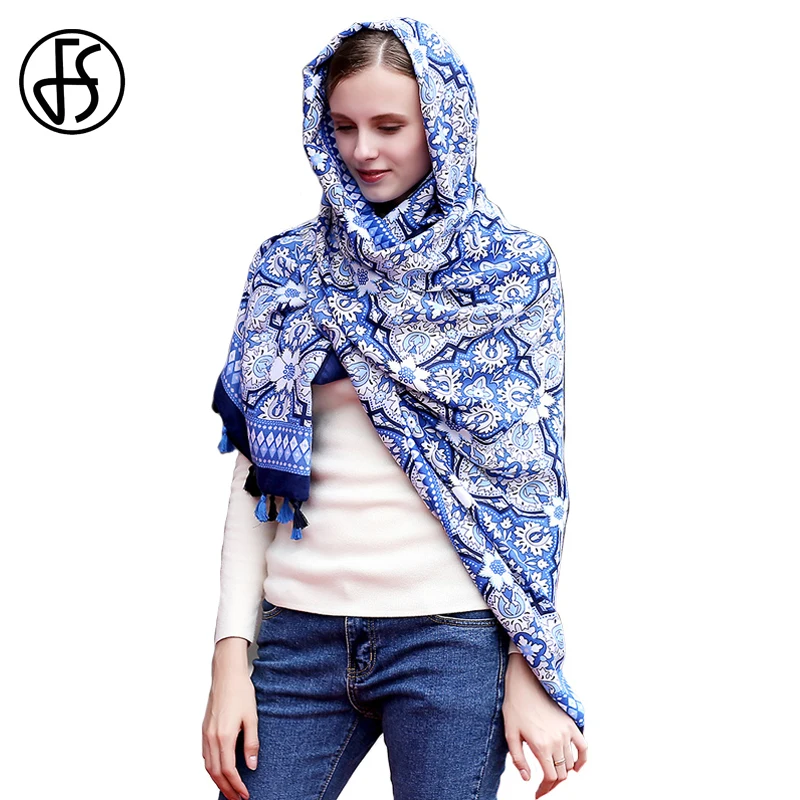 FS Blue White Geometric Print Long Shawl Scarf Bandana Scarves Women 2018 Autumn Winter Brand Echarpe Ladies Silk Satin Pashmina
FS Blue White Geometric Print Long Shawl Scarf Bandana Scarves Women 2018 Autumn Winter Brand Echarpe Ladies Silk Satin Pashmina