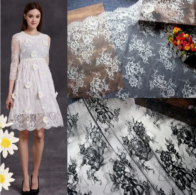 3M/piece High Quality Black White Lace Fabric Width 150CM Home Furnishing Decorations DIY Manual Fashion Accessories
3M/piece High Quality Black White Lace Fabric Width 150CM Home Furnishing Decorations DIY Manual Fashion Accessories