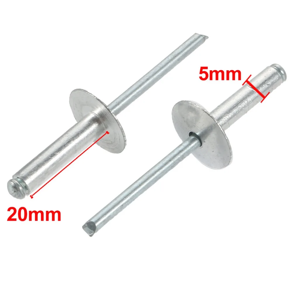 40Pcs 5x20/25/30mm Blind Rivets Aluminum Open End Large Flange Rivet Hardware Fasteners For Aircraft Machines Furniture Ships
40Pcs 5x20/25/30mm Blind Rivets Aluminum Open End Large Flange Rivet Hardware Fasteners For Aircraft Machines Furniture Ships
