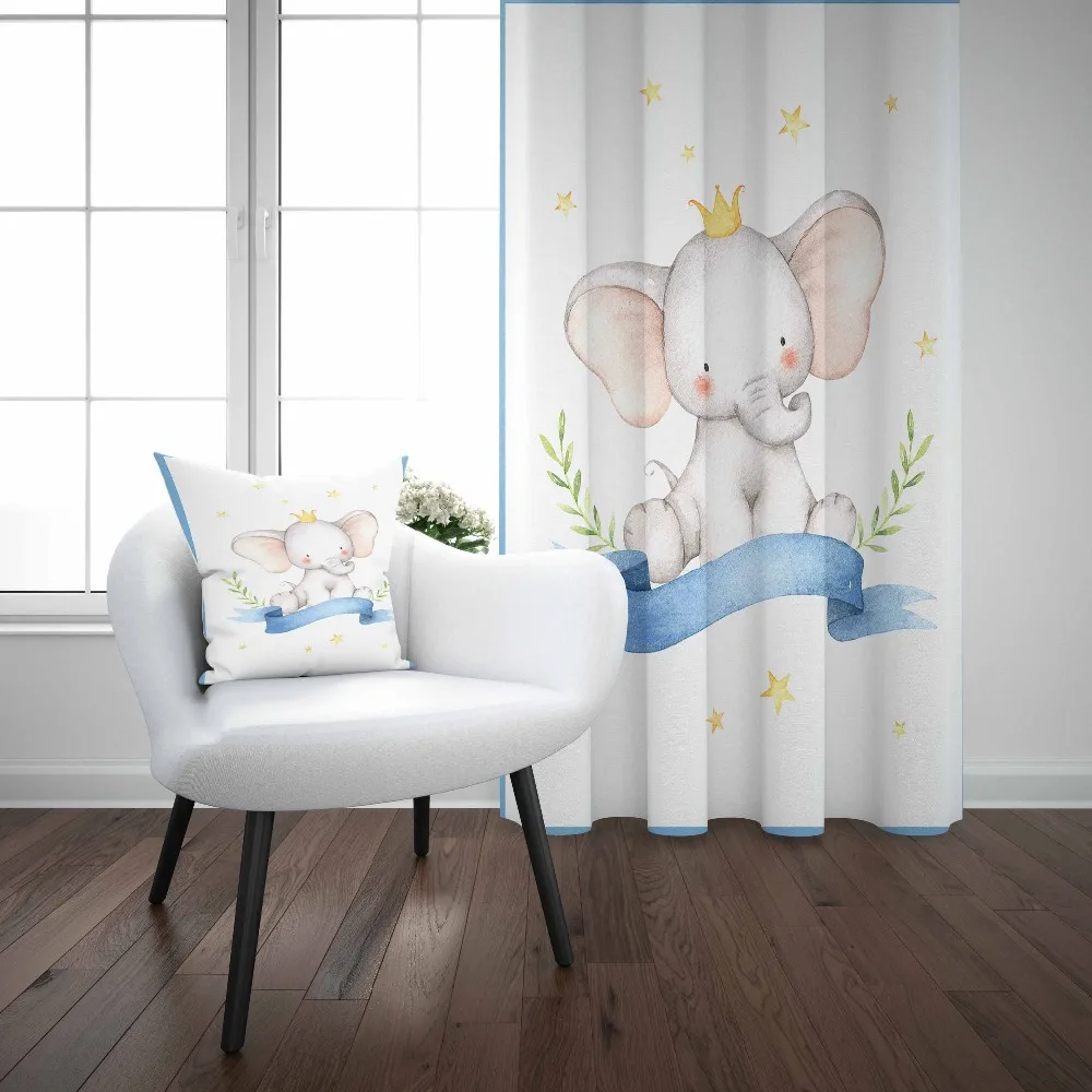 Else Blue Stripes Frame Crown of a King Elephants 3d Kids Print Baby Children Window Panel Set Curtain Combine Gift Pillow Case
Else Blue Stripes Frame Crown of a King Elephants 3d Kids Print Baby Children Window Panel Set Curtain Combine Gift Pillow Case
