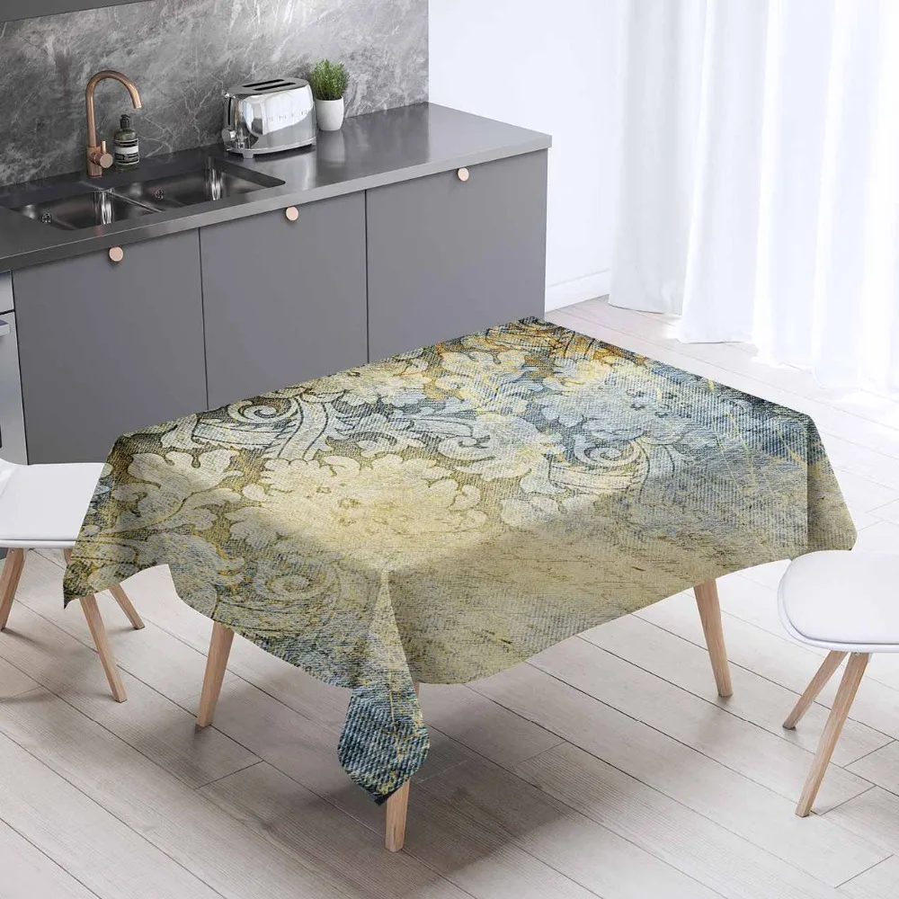 Else Yellow Blue Ottoman Vintage Floral 3d Pattern Print Washable Thicken Cotton Cloth Rectangular Square Kitchen Tablecloth
Else Yellow Blue Ottoman Vintage Floral 3d Pattern Print Washable Thicken Cotton Cloth Rectangular Square Kitchen Tablecloth