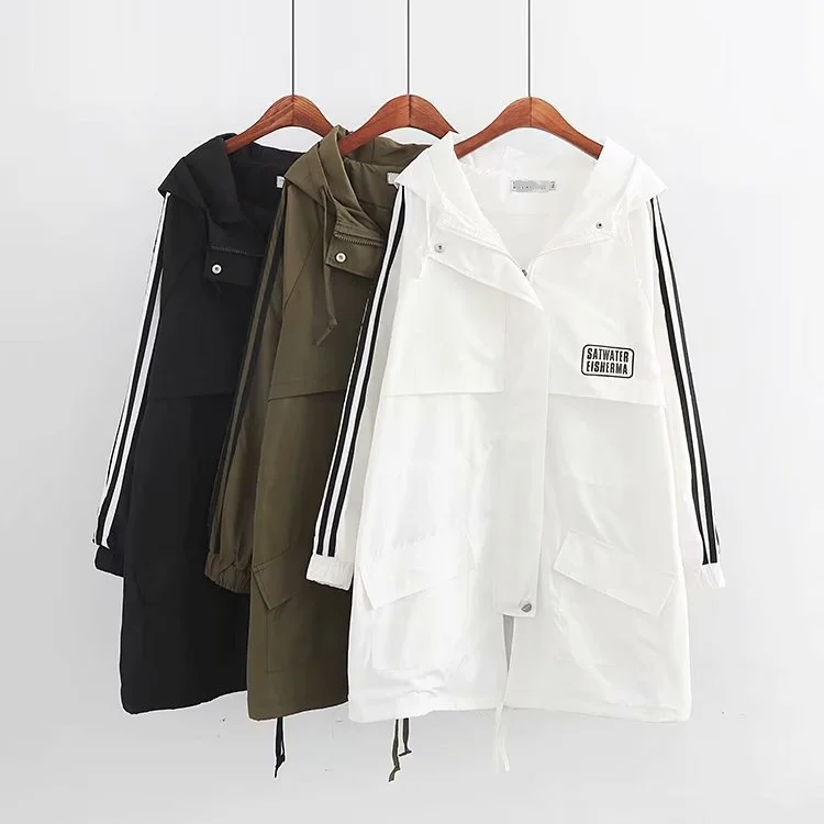 Autumn Trench Coat Women Plus Size 2018 Female Casual Fashion Hooded Trench Outwear Coats Black White Green Trenches
Autumn Trench Coat Women Plus Size 2018 Female Casual Fashion Hooded Trench Outwear Coats Black White Green Trenches