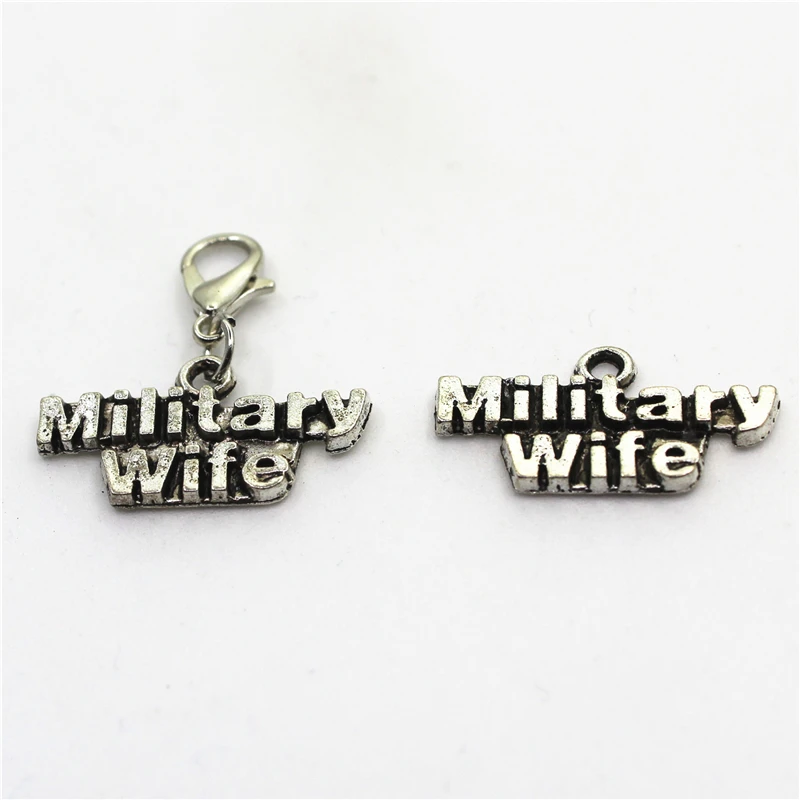 Hot Selling 20pcs/lot Military Wife Dangle Charms Lobster Clasp Charms DIY Bracelet&Bangles Jewelry Accessory Hanging Charms
Hot Selling 20pcs/lot Military Wife Dangle Charms Lobster Clasp Charms DIY Bracelet&Bangles Jewelry Accessory Hanging Charms