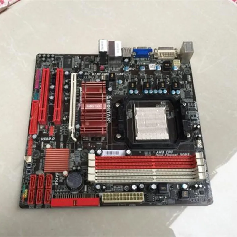Для оригинальной б/у материнской платы BIOSTAR TA880GC 880G розетка AM3 DDR3 SATA2 USB2.0|am3 ddr3|socket
