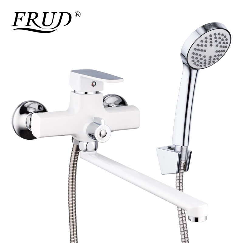 Frud Wall Mounted Bathtub Faucets Water-Saving Shower Head White Bathroom Faucet Rainfall Water Mixer Taps R22301
Frud Wall Mounted Bathtub Faucets Water-Saving Shower Head White Bathroom Faucet Rainfall Water Mixer Taps R22301