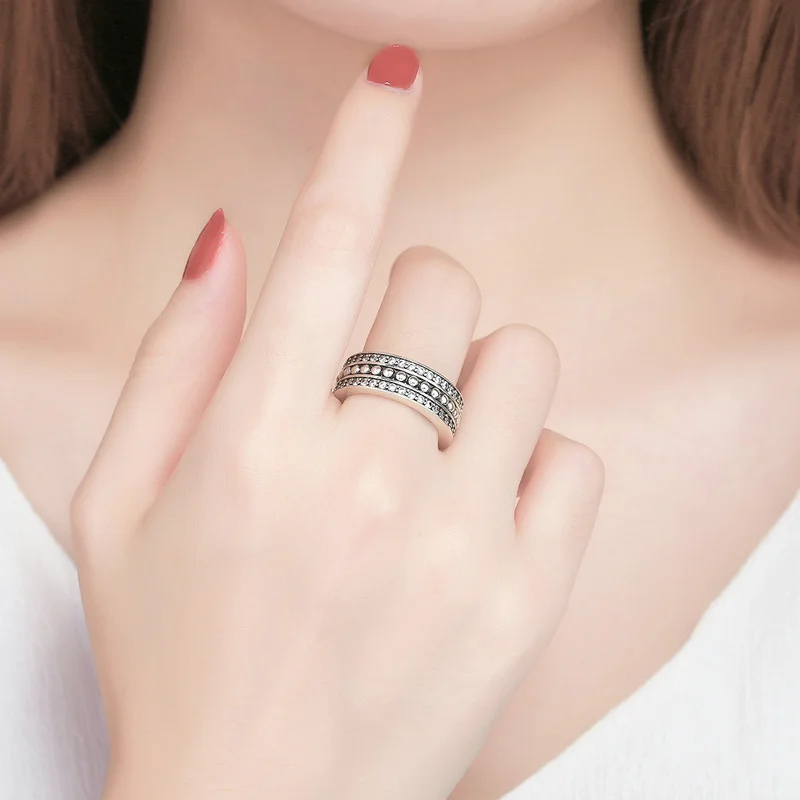 FANSER The new S925 Sterling Silver Diamond Ring temperament all-match couple ring selling models in Europe and America | Украшения и