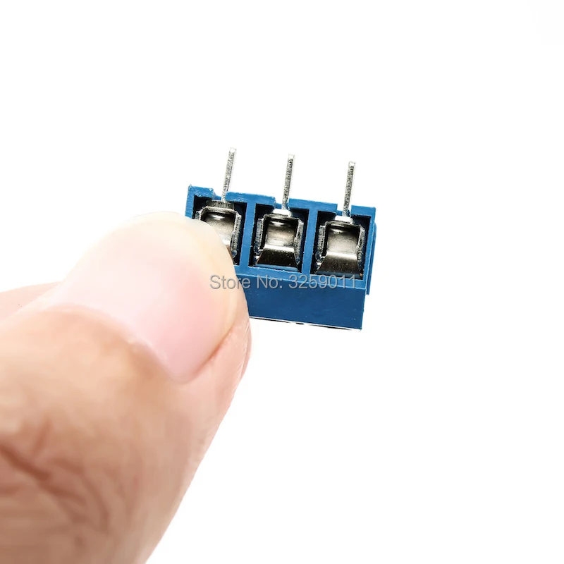 100PCS Small Electrical Connectors KF 301-3P Blue Iron 5.0mm Straight Pin PCB Screw Terminal Block Connector
100PCS Small Electrical Connectors KF 301-3P Blue Iron 5.0mm Straight Pin PCB Screw Terminal Block Connector