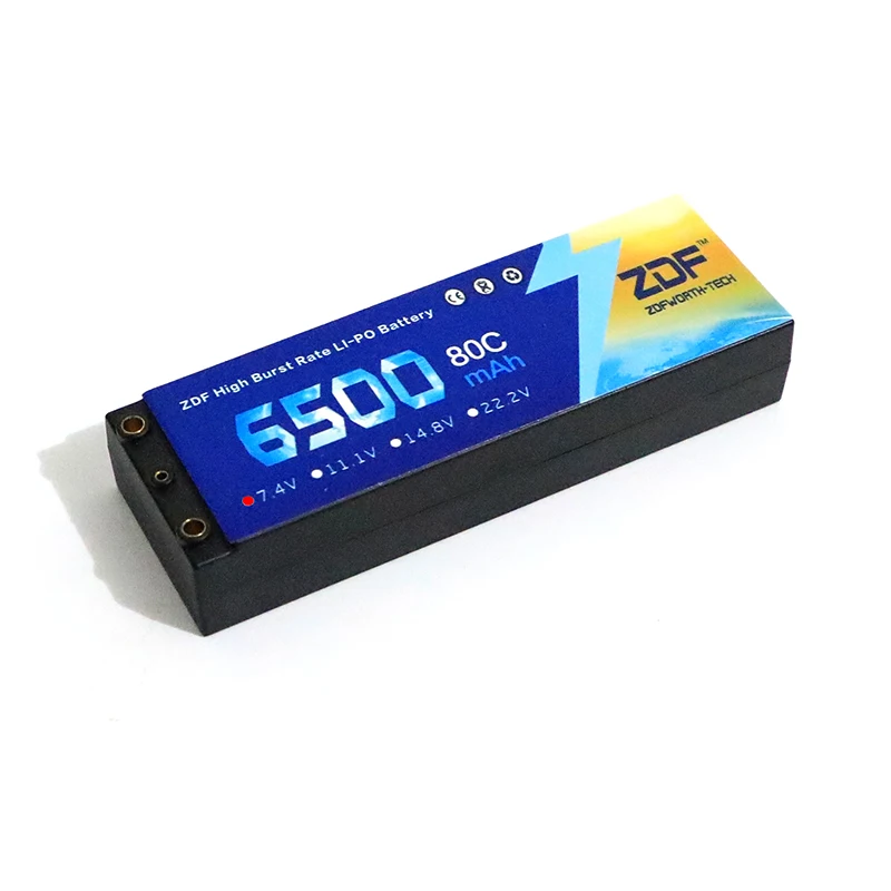 ZDF Lipo батарея 2S 6500mAh 8000mAh 7 4 V аккумулятор 80C 100C 1/10 1/8 весы для Traxxas Slash 4x4 RC автомобиля