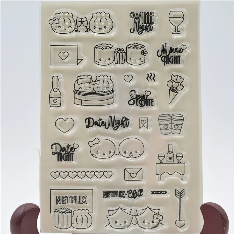 Date Night Transparent Clear Silicone Stamp/Seal for DIY scrapbooking/photo album Decorative clear stamp sheets FXL005
Date Night Transparent Clear Silicone Stamp/Seal for DIY scrapbooking/photo album Decorative clear stamp sheets FXL005