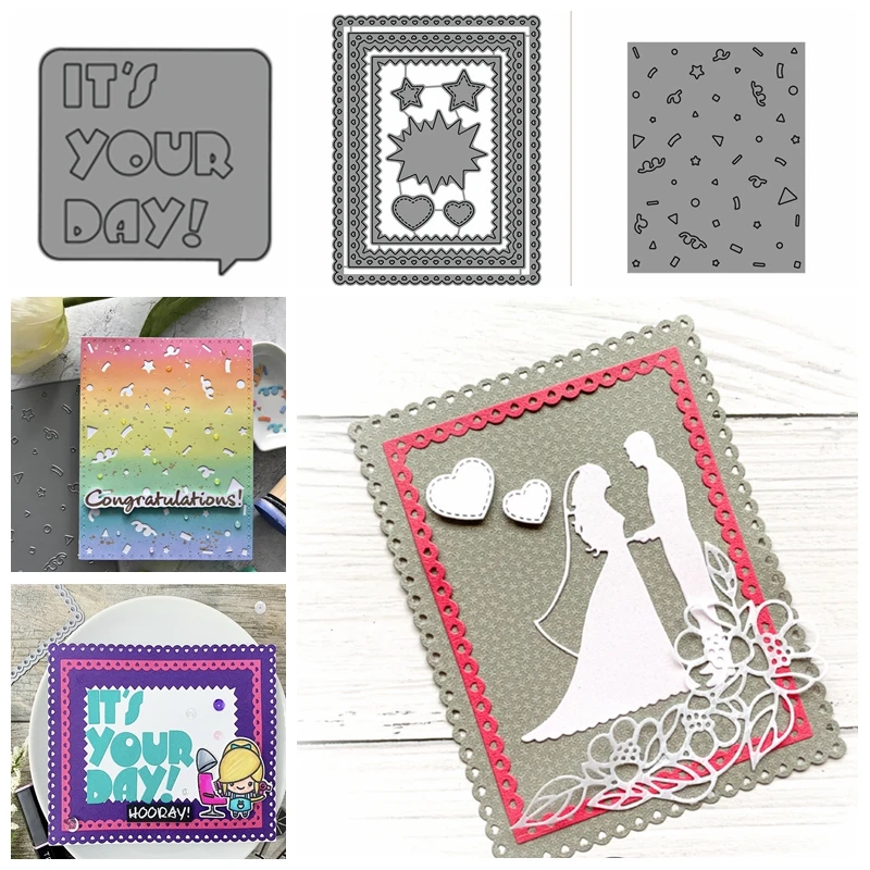 It's Your Day Basic Frame Metal Cutting Dies Stencils For DIY Scrapbooking Decoration Embossing Supplier Handcraft Die Cut 2019
It's Your Day Basic Frame Metal Cutting Dies Stencils For DIY Scrapbooking Decoration Embossing Supplier Handcraft Die Cut 2019