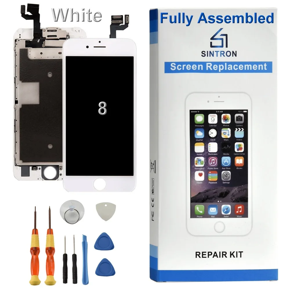 Sintron OEM для iPhone 8 замена экрана полностью собранная белая панель дисплея включая оригинальные детали с бесплатными инструментами для ремонт...
Sintron OEM для iPhone 8 замена экрана полностью собранная белая панель дисплея включая оригинальные детали с бесплатными инструментами для ремонт...