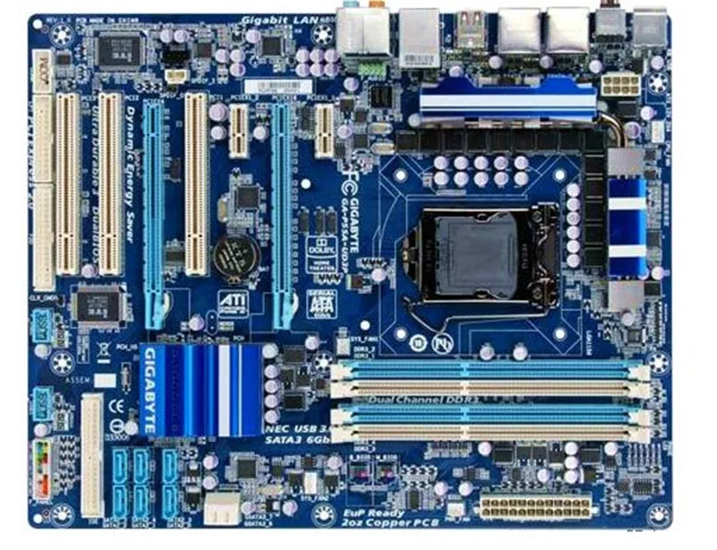 Для Gigabyte GA-P55A-UD3P оригинальная б/у настольная материнская плата P55A-UD3P P55 LGA 1156 i5 i7 DDR3