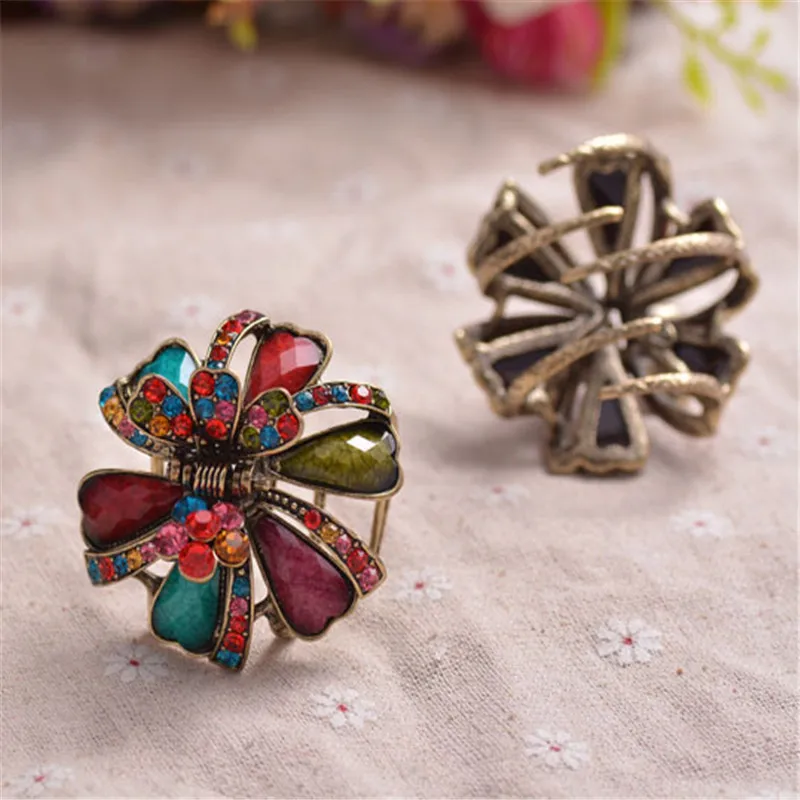 Fashion Bride Wedding Accessories Flowers Hair Clip Gold Color Metal Hair Claws Women Rhinestone Resin Crab Clip Hair Jewelry
Fashion Bride Wedding Accessories Flowers Hair Clip Gold Color Metal Hair Claws Women Rhinestone Resin Crab Clip Hair Jewelry