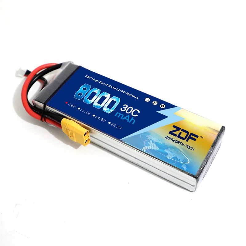 

ZDF Bateria AKKU 2S 7.4V 8000mah 30C LiPo Battery Tplug/XT60/EC5/TRX Traxxas for RC Helicopter Airplane Car Boat