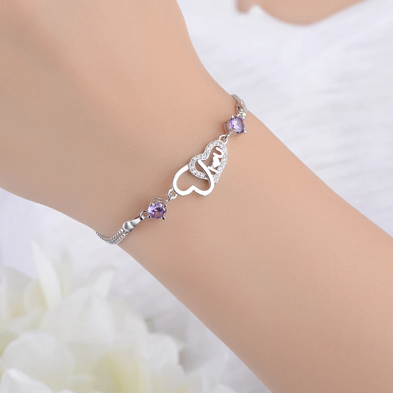 AAA+ Crystal Letter Heart Bracelets For Women Jewelry Trendy 925 Sterling Silver Bangle Female New Fashion Armband Accessories
AAA+ Crystal Letter Heart Bracelets For Women Jewelry Trendy 925 Sterling Silver Bangle Female New Fashion Armband Accessories
