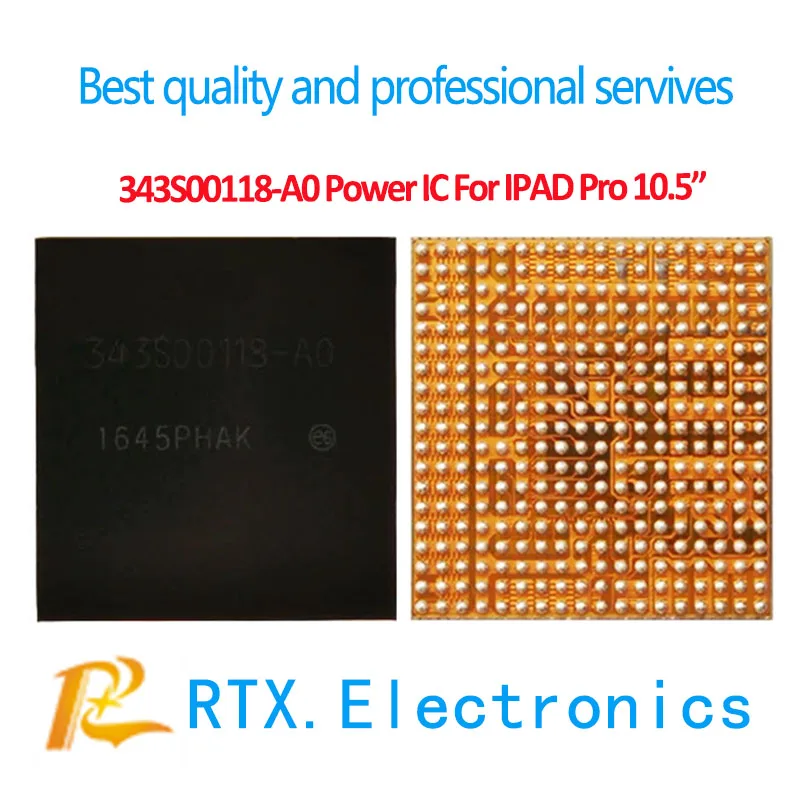 343S00118 PMIC Chip For IPAD PRO 10.5" A1701 A1709 12.9" A1670 A1671 Main Power IC Big Power Supply Management Chip 343S00118-A0
343S00118 PMIC Chip For IPAD PRO 10.5" A1701 A1709 12.9" A1670 A1671 Main Power IC Big Power Supply Management Chip 343S00118-A0