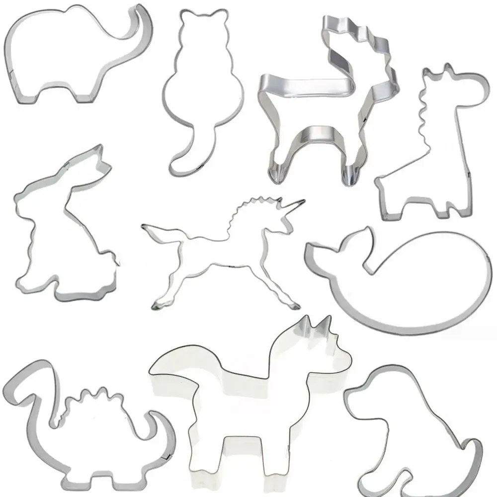 10pcs Biscuit Molds for Cookies Press Cutters Set in Animal Shapes Dog,Elephant,Rabbit Horse Bakery Modeling Tools for Kitchen
10pcs Biscuit Molds for Cookies Press Cutters Set in Animal Shapes Dog,Elephant,Rabbit Horse Bakery Modeling Tools for Kitchen