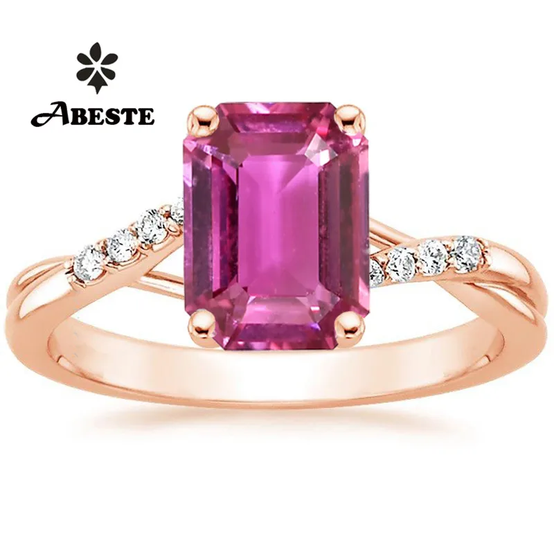 ANI 18K Rose Gold (AU750) Women Diamond Engagement Ring Oval/Pear Cut Natural Unheated Pink Sappire Ring anelli Customized
ANI 18K Rose Gold (AU750) Women Diamond Engagement Ring Oval/Pear Cut Natural Unheated Pink Sappire Ring anelli Customized
