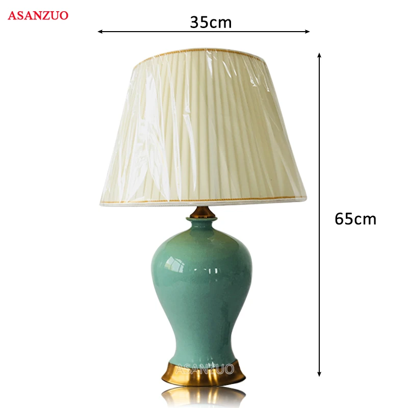 Pastoral Chinese Ceramic Fabric Led E27 Table Lamp For Bedroom Study Living Room European retro Light fixture
Pastoral Chinese Ceramic Fabric Led E27 Table Lamp For Bedroom Study Living Room European retro Light fixture