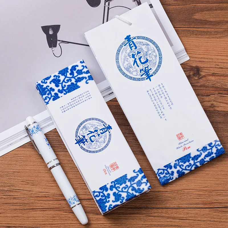 Free shipping Blue and white porcelain pen set ceramic signature pen Chinese culture gift ball pen
Free shipping Blue and white porcelain pen set ceramic signature pen Chinese culture gift ball pen