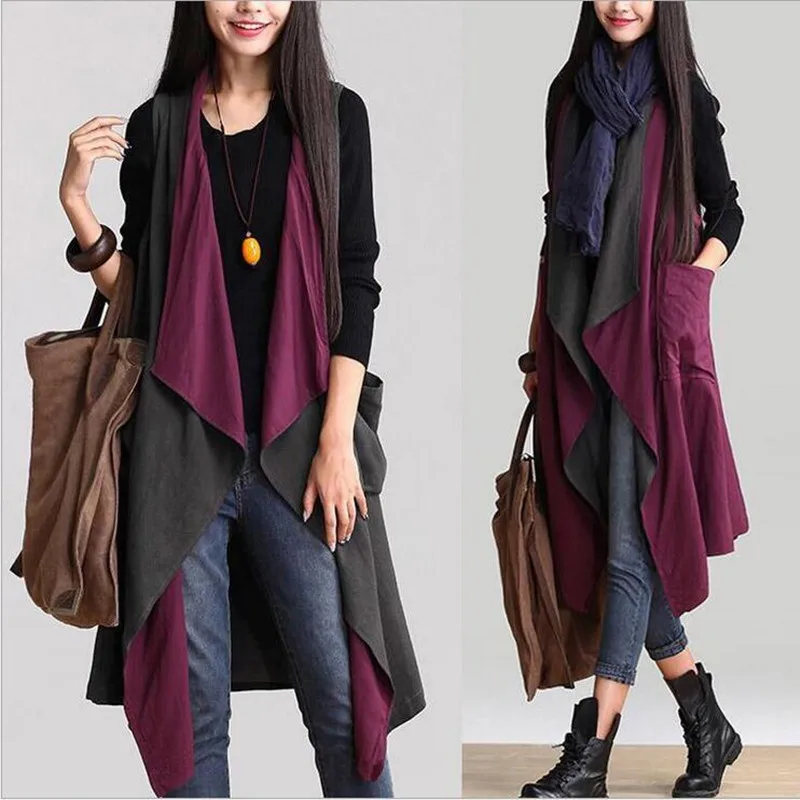 2022 Spring Autumn Women Cotton Linen Long Waistcoat Loose Irregular Casual Female Coats RM-67
2022 Spring Autumn Women Cotton Linen Long Waistcoat Loose Irregular Casual Female Coats RM-67