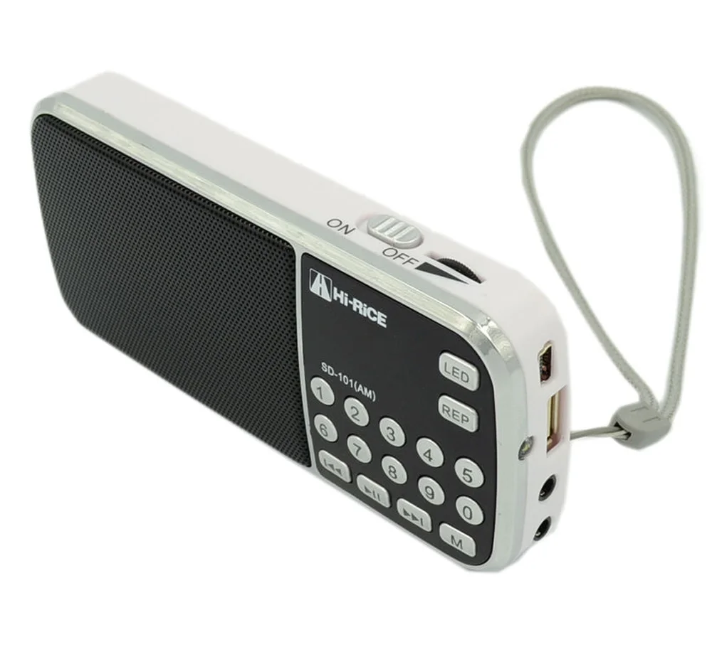 Портативный FM/AM радио USB TF карта MP3-плеер цифровой динамик Hi-Rice SD-101 для отдыха