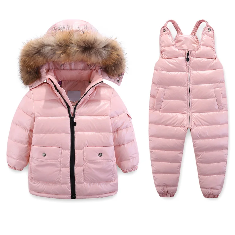 2018 Winter baby Girls Boys snowsuit Real Raccoon fur hooded Ski suit Children White Duck Down Jacket+Pants Suit
2018 Winter baby Girls Boys snowsuit Real Raccoon fur hooded Ski suit Children White Duck Down Jacket+Pants Suit