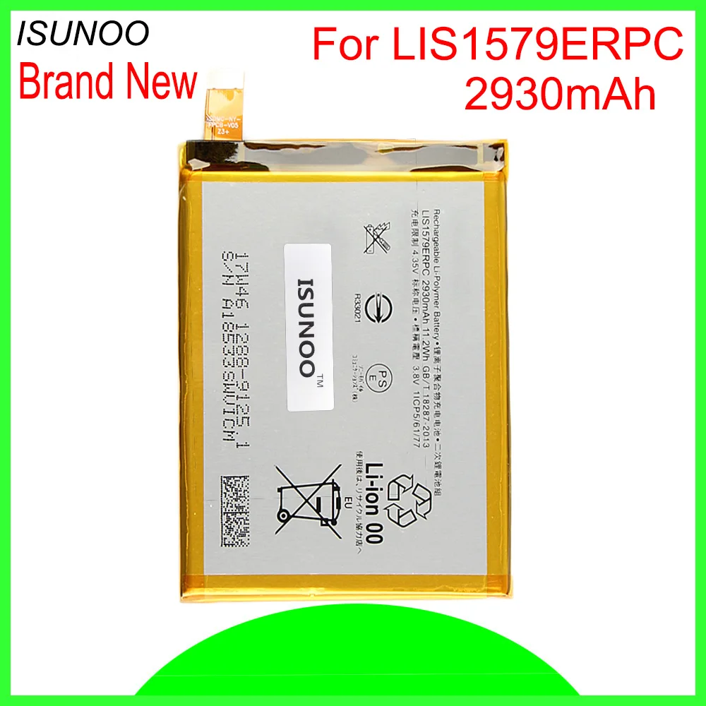 Аккумулятор ISUNOO 2930 мАч LIS1579ERPC для Sony Xperia C5 Ultra E5506 E5533 E5563 E5553
Аккумулятор ISUNOO 2930 мАч LIS1579ERPC для Sony Xperia C5 Ultra E5506 E5533 E5563 E5553