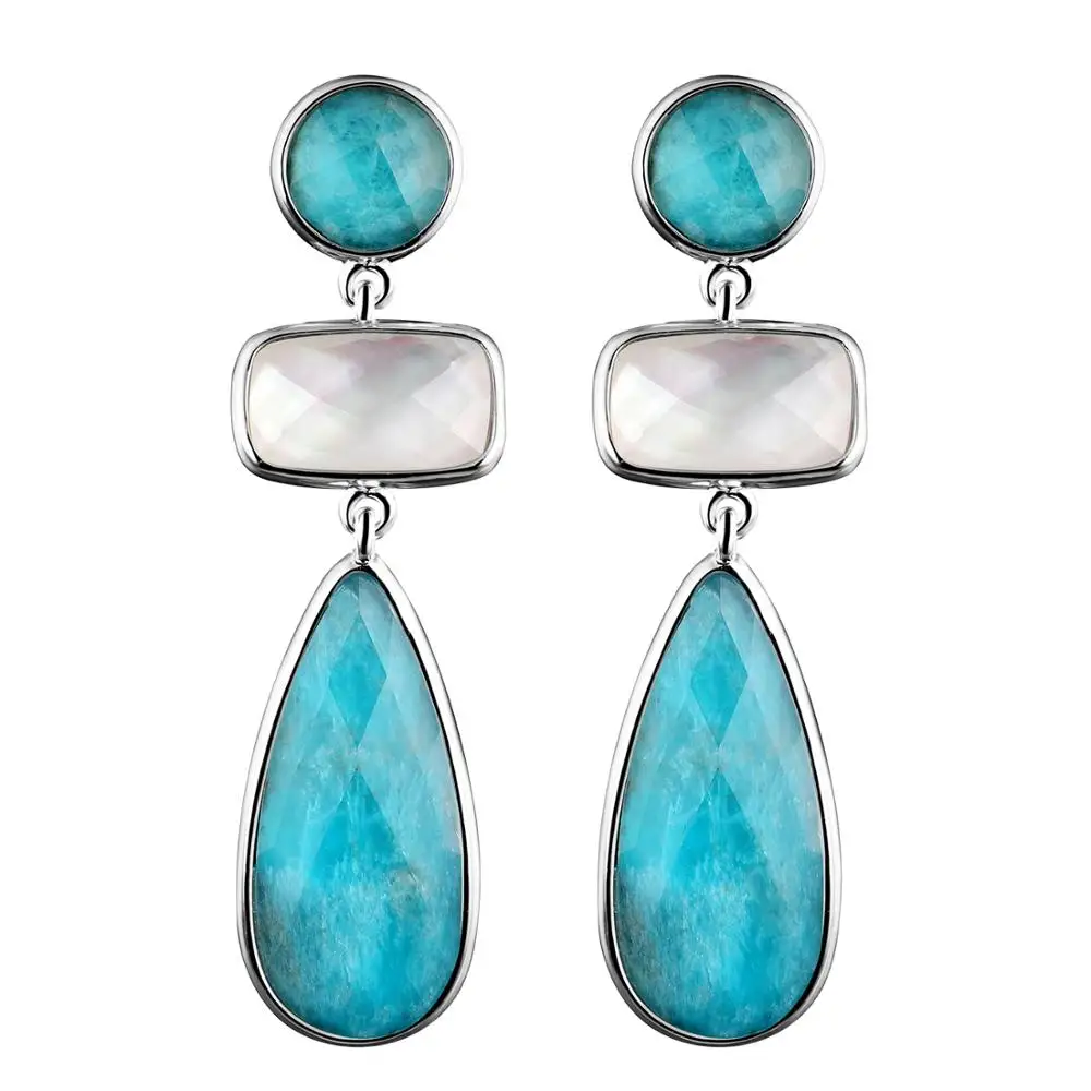 DORMITH real 925 sterling silver earrings luxury natural blue Apatite and white shell waterdrop earrings for women fine jewelry
DORMITH real 925 sterling silver earrings luxury natural blue Apatite and white shell waterdrop earrings for women fine jewelry