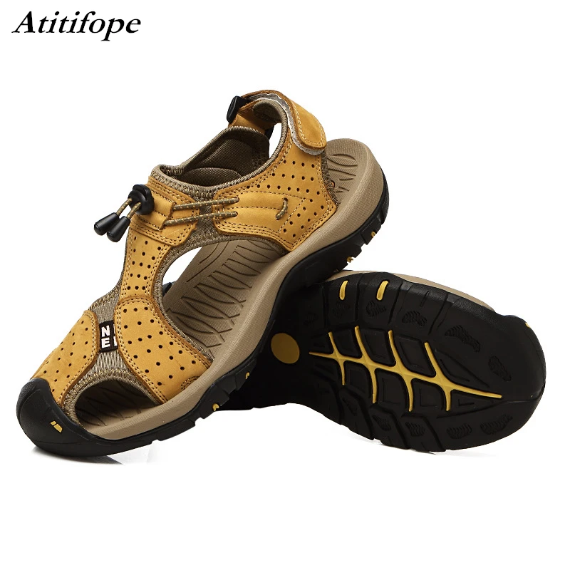 Men's Sport Sandals Trail Athletic Outdoor Water Shoes Toecap Close Toe Hiking Sandals Summer Beach Leather shoes
Men's Sport Sandals Trail Athletic Outdoor Water Shoes Toecap Close Toe Hiking Sandals Summer Beach Leather shoes
