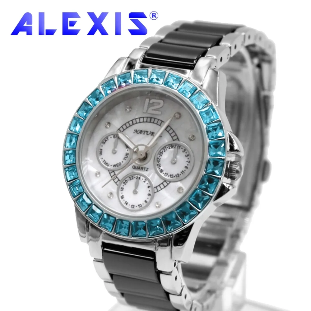 Fashion Black Ceramic Aquamarine Jewelry Women Ladies Bracelet Japan Quartz Watches FW830AT
Fashion Black Ceramic Aquamarine Jewelry Women Ladies Bracelet Japan Quartz Watches FW830AT