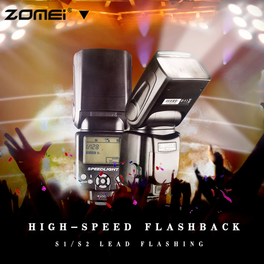 Беспроводная мини вспышка Zomei ZM430 Speedlite для Pentax Canon и Nikon горячий башмак