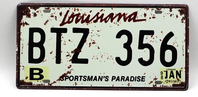 1 pc Louisiana tin sign plate US American car license plaques man cave garage sign
1 pc Louisiana tin sign plate US American car license plaques man cave garage sign