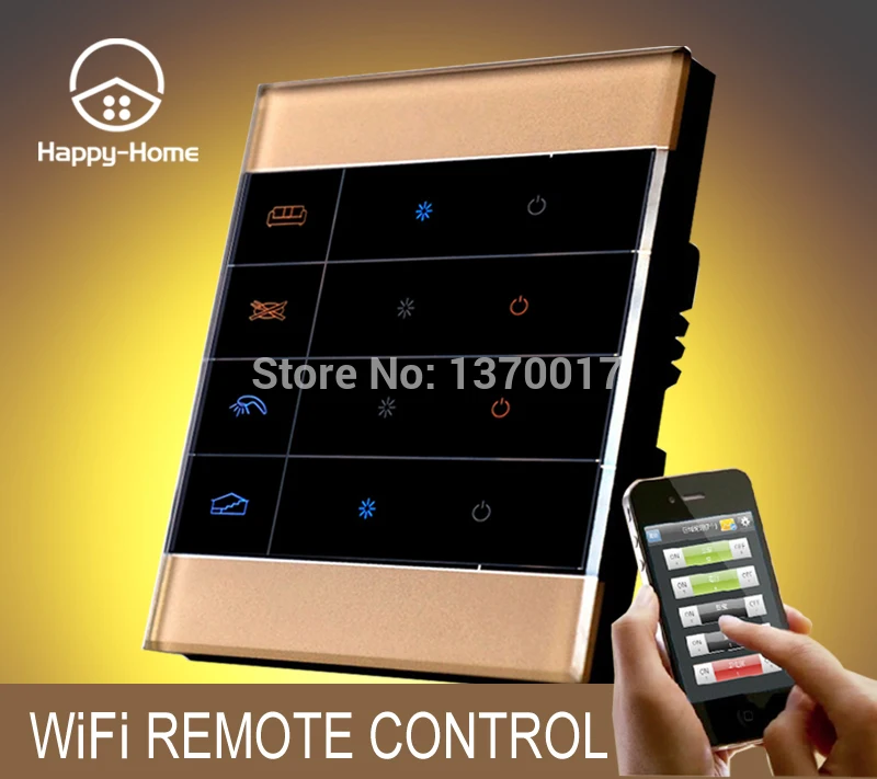 2 Gangs Gold Tempered Glass Waterproof Panel Mobile Wireless remote control light switch Wifi Remote light Switch,Free Shipping
2 Gangs Gold Tempered Glass Waterproof Panel Mobile Wireless remote control light switch Wifi Remote light Switch,Free Shipping