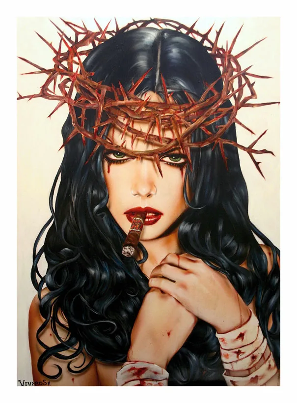High quality Oil painting Canvas Reproductions The Last Temptation by Brian M.Viveros Painting hand painted
High quality Oil painting Canvas Reproductions The Last Temptation by Brian M.Viveros Painting hand painted