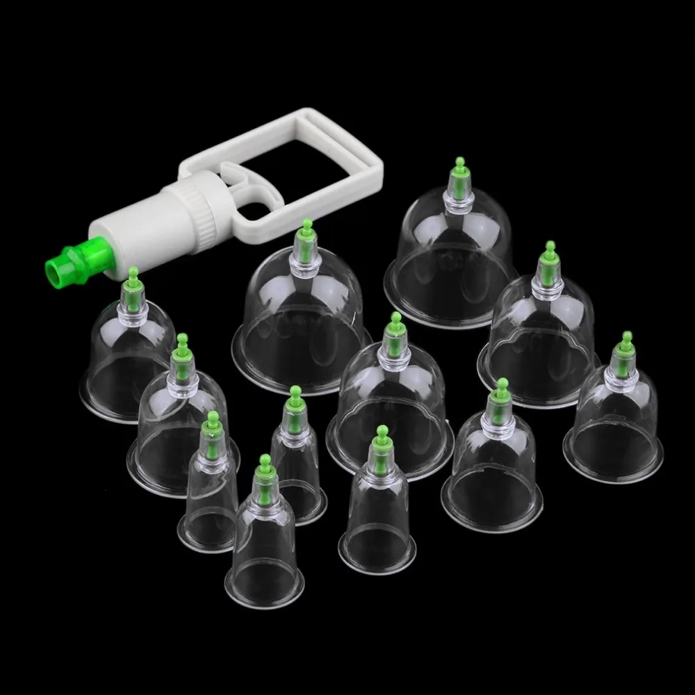 Effective Healthy 12 Cups Medical Vacuum Cupping Suction Therapy Device Body Massager Set Therapy Cups Massage Body Relaxation
Effective Healthy 12 Cups Medical Vacuum Cupping Suction Therapy Device Body Massager Set Therapy Cups Massage Body Relaxation