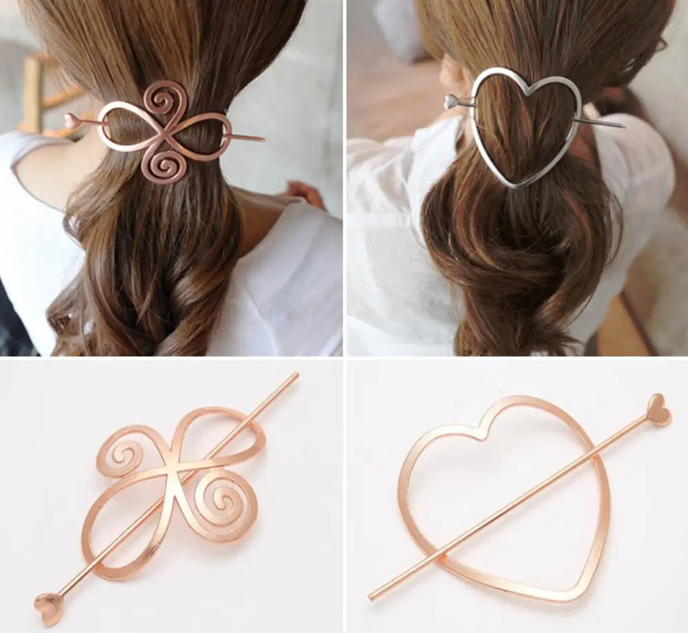 Woman Simple Metal Heart Stars Round Flower Hair Sticks Girls Elegant Temperament Hair Accessories
Woman Simple Metal Heart Stars Round Flower Hair Sticks Girls Elegant Temperament Hair Accessories