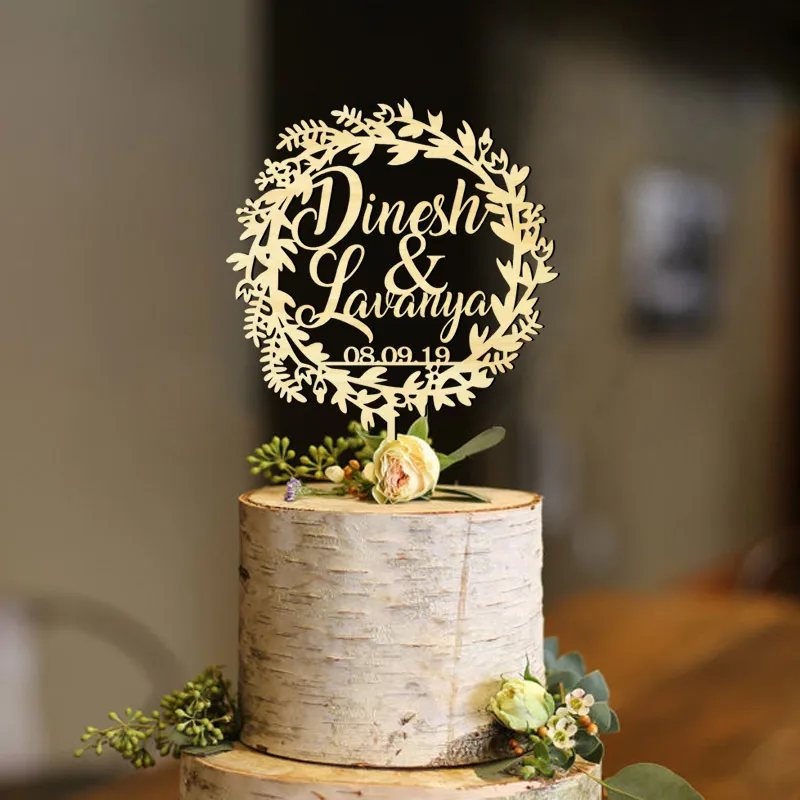 Personalized Wood Wedding Cake Topper with Names and Date, wreath Acrylic wedding cake topper, surname wedding cake topper
Personalized Wood Wedding Cake Topper with Names and Date, wreath Acrylic wedding cake topper, surname wedding cake topper