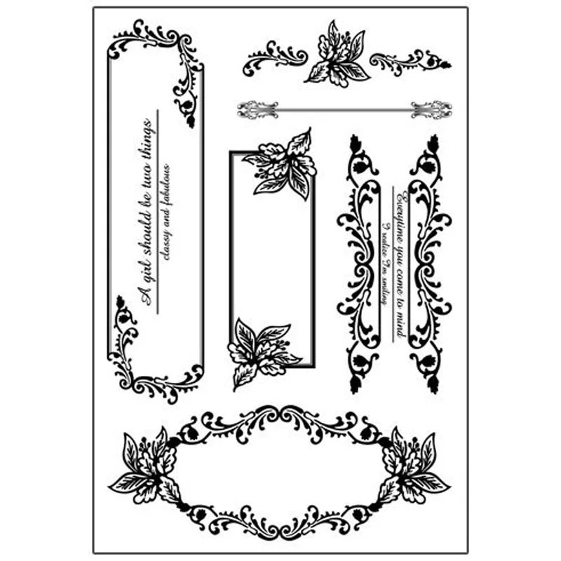 Зеленый Лист Рамка прозрачные штампы для Scrapbook силиконовые штампы/печать DIY Скрапбукинг/альбом декоративные
