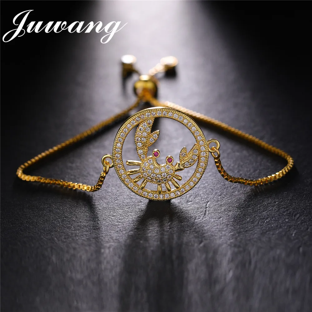 JUANG NEW Shiny Crab Round Bracelet for Women Copper Full Micro Cubic Zirconia Chain Bracelets Jewelry Gift
JUANG NEW Shiny Crab Round Bracelet for Women Copper Full Micro Cubic Zirconia Chain Bracelets Jewelry Gift