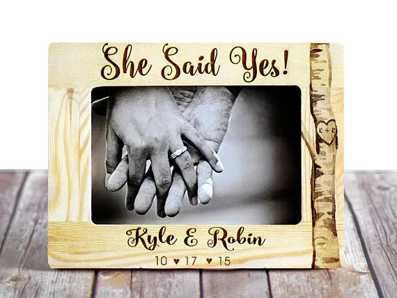 personalized Engagement gifts, She Said Yes Frame, Bridal shower gift, bride to be gift, rustic wedding engagement wood frames
personalized Engagement gifts, She Said Yes Frame, Bridal shower gift, bride to be gift, rustic wedding engagement wood frames