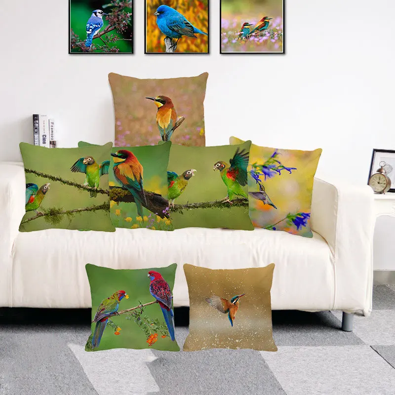 XUNYU 45x45cm Cushion Cover Cute Colorful Bird Throw Pillow Case Linen Cushion Case Sofa Bed Decorative Pillowcase C0025
XUNYU 45x45cm Cushion Cover Cute Colorful Bird Throw Pillow Case Linen Cushion Case Sofa Bed Decorative Pillowcase C0025