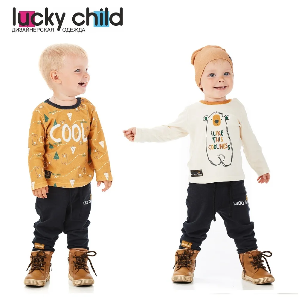 Кофта Lucky Child без начёса для мальчиков арт. 63-12 (Зимние каникулы) [сделано в России