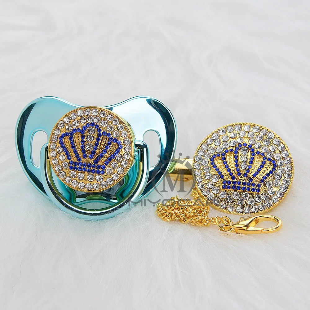 MIYOCAR 11 colors bling blue crown pacifier and pacifier clip unique design for baby SGS certificate safe and unique ABCB-10
MIYOCAR 11 colors bling blue crown pacifier and pacifier clip unique design for baby SGS certificate safe and unique ABCB-10